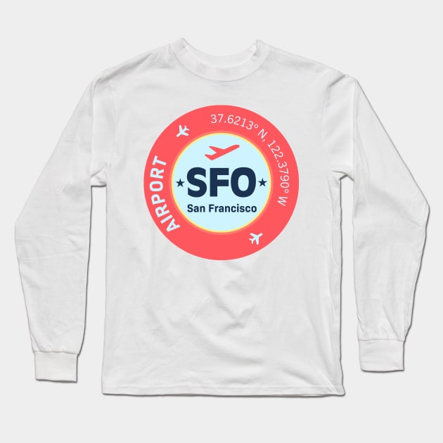 San Francisco sticker design Long Sleeve T-Shirt by Woohoo